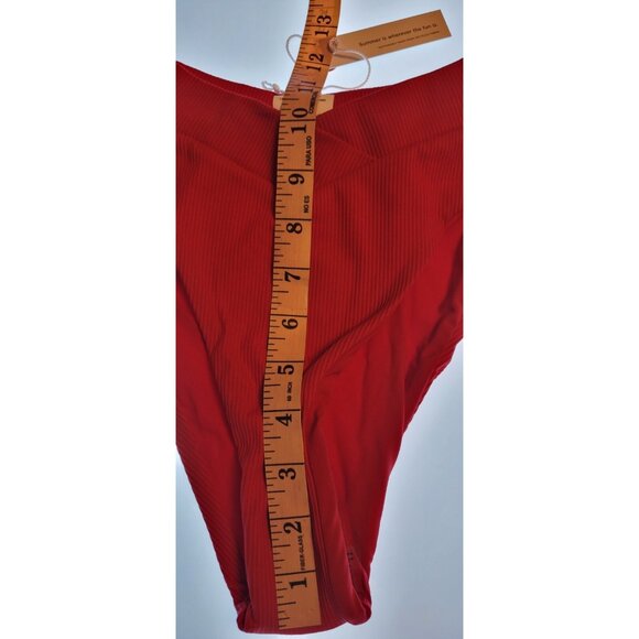 SUMMERFUL Red Bikini Set - Size S Cannes Bandeau Top Bottom High Weist - Picture 4 of 8